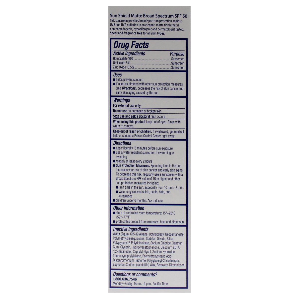 Sun Shield Matte SPF 50 Sunscreen