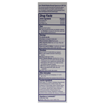 Sun Shield Matte SPF 50 Sunscreen