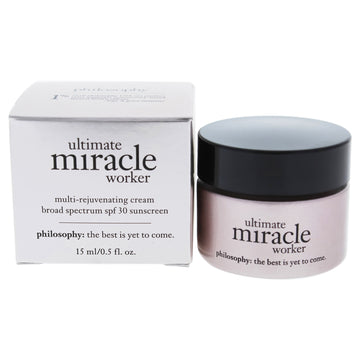 Ultimate Miracle Worker Multi-Rejuvenating Cream Broad Spectrum SPF30 by Philosophy for Unisex 0.5 oz Sunscreen