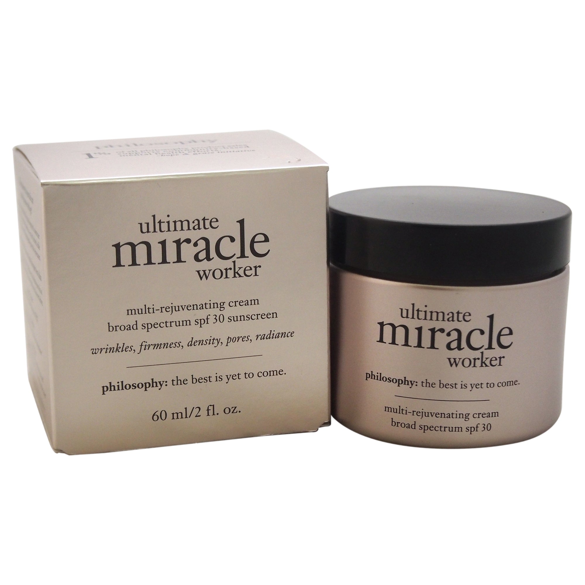 Ultimate Miracle Worker Multi-Rejuvenating Cream Broad Spectrum SPF30 by Philosophy for Unisex 2 oz Sunscreen