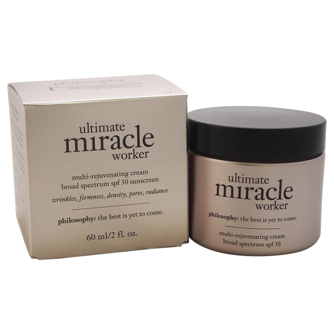 Ultimate Miracle Worker Multi-Rejuvenating Cream Broad Spectrum SPF30 by Philosophy for Unisex 2 oz Sunscreen