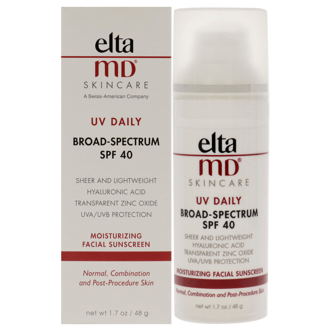 UV Daily Moisturizing Facial Sunscreen SPF 40 by EltaMD for Unisex 1.7 oz Sunscreen