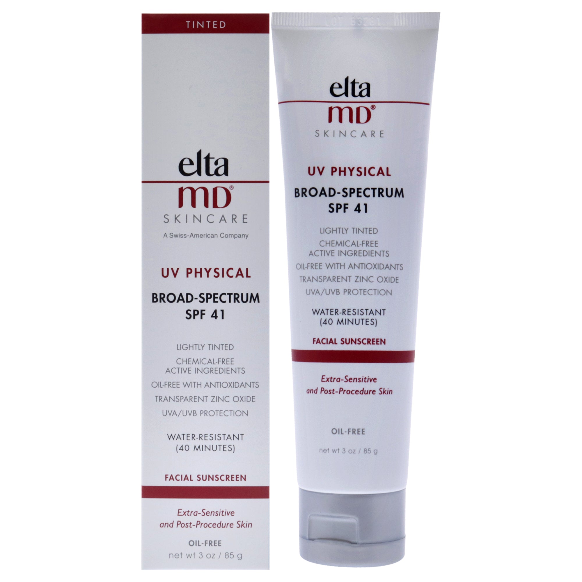 UV Physical Broad-Spectrum SPF 41 by EltaMD for Unisex 3 oz Sunscreen