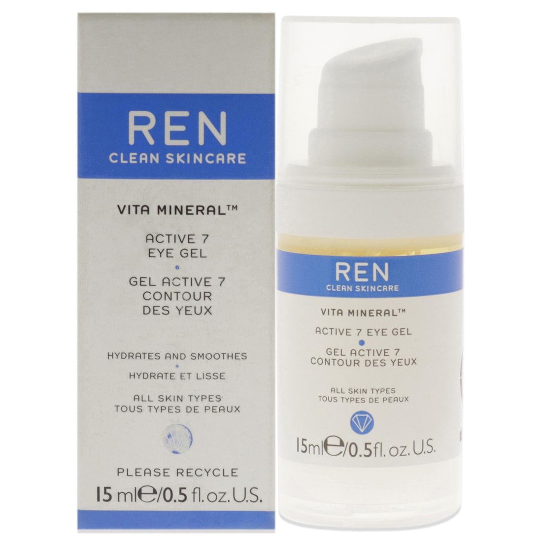 Vita Mineral Active 7 Eye Gel by REN for Unisex 0.5 oz Eye Gel