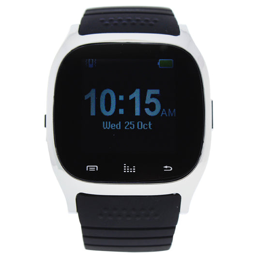 EK-B4 Montre Connectee Silver/Black Silicone Strap Smart Watch by Eclock for Men - 1 Pc Watch