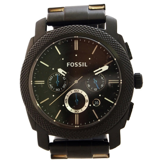 FS4552P Machine Chronograph Black Stainless Steel Watch by Fossil for Men - 1 Pc Watch