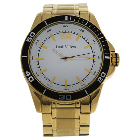 LV1009 Gold Stainless Steel Bracelet Watch by Louis Villiers for Men - 1 Pc Watch