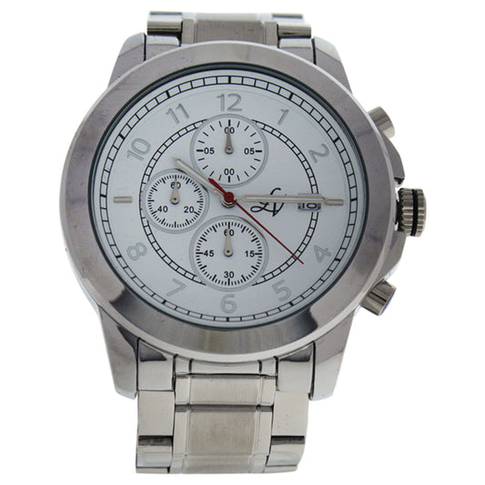 LV1012 Silver Stainless Steel Bracelet Watch by Louis Villiers for Men - 1 Pc Watch