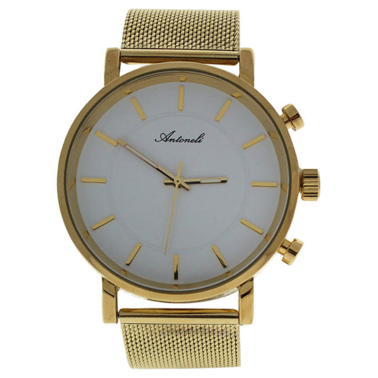 AG6182-07 Gold Stainless Steel Mesh Bracelet Watch by Antoneli for Unisex - 1 Pc Watch