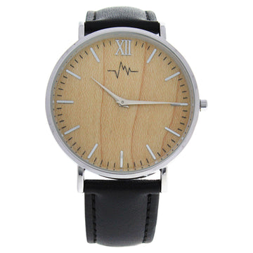 AO-171 Hygge - Silver/Black Leather Strap Watch by Andreas Osten for Unisex - 1 Pc Watch