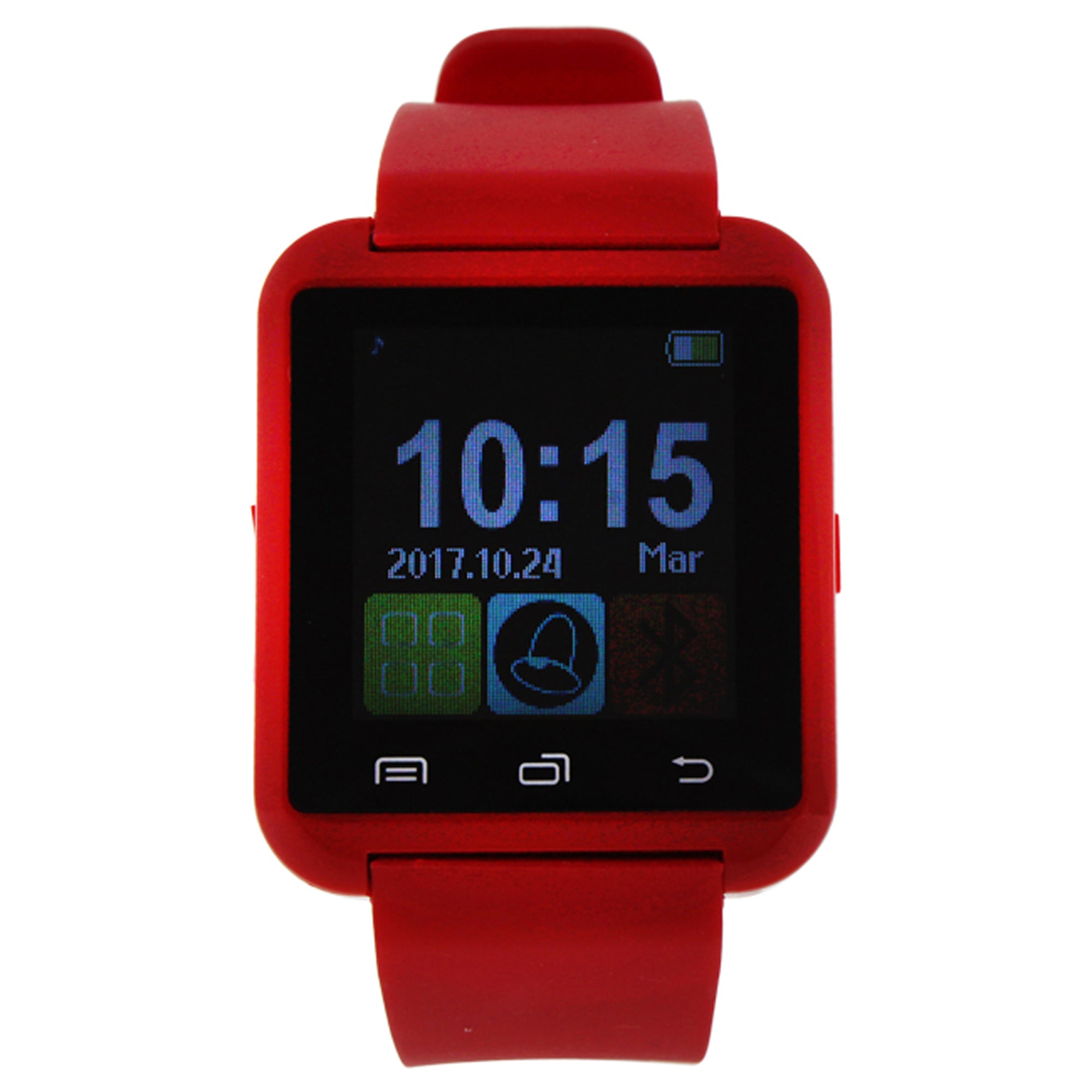 EK-A2 Montre Connectee Red Silicone Strap Smart Watch by Eclock for Unisex - 1 Pc Watch