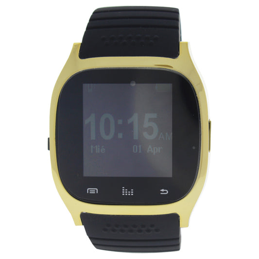 EK-B5 Montre Connectee Gold/Black Silicone Strap Smart Watch by Eclock for Unisex - 1 Pc Watch