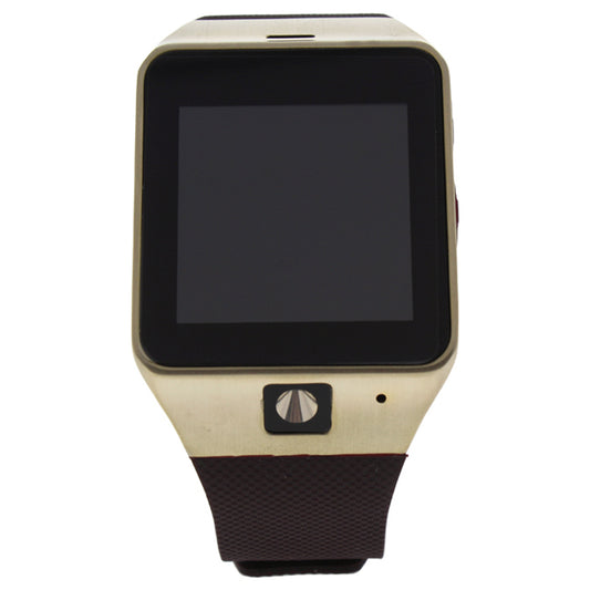 EK-D3 Montre Connectee Gold/Brown Silicone Strap Smart Watch by Eclock for Unisex - 1 Pc Watch