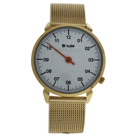 KU15-0008 Gold Stainless Steel Mesh Bracelet Watch by Kulte for Unisex - 1 Pc Watch