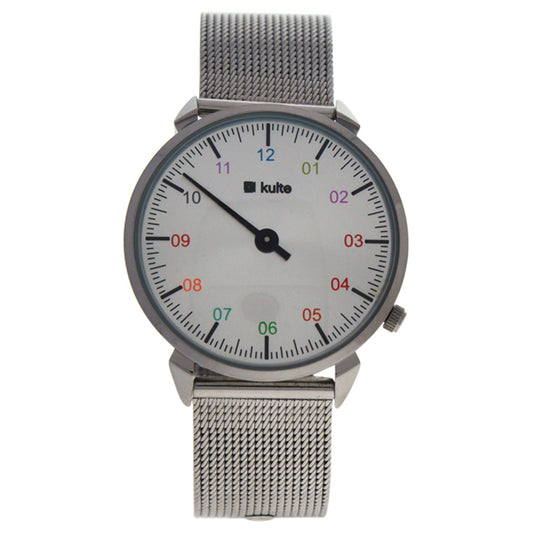 KU15-0010 Silver Rainbow Stainless Steel Mesh Bracelet Watch by Kulte for Unisex - 1 Pc Watch