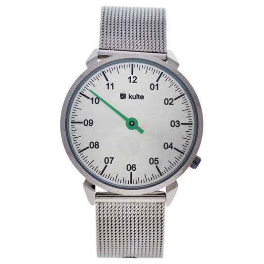 KU15-0023 Silver/Green Touch Stainless Steel Mesh Bracelet Watch by Kulte for Unisex - 1 Pc Watch