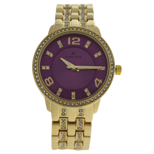 2031L-2P Gold Stainless Steel Bracelet Watch by Kim & Jade for Women - 1 Pc Watch