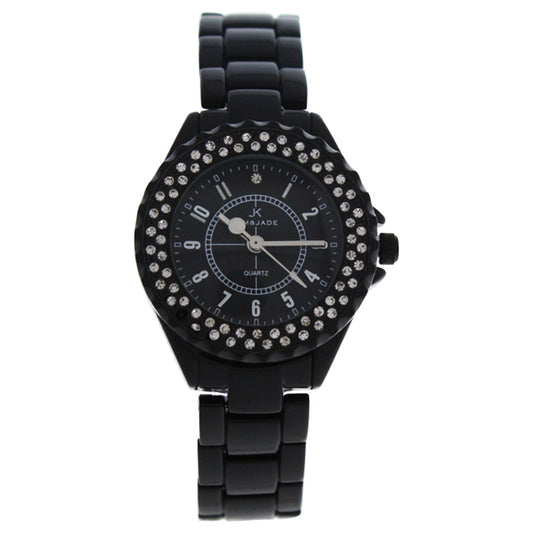 2033L-BB Black Stainless Steel Bracelet Watch by Kim & Jade for Women - 1 Pc Watch