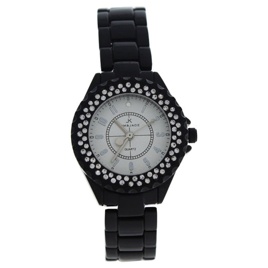 2033L-BS Black Stainless Steel Bracelet Watch by Kim & Jade for Women - 1 Pc Watch
