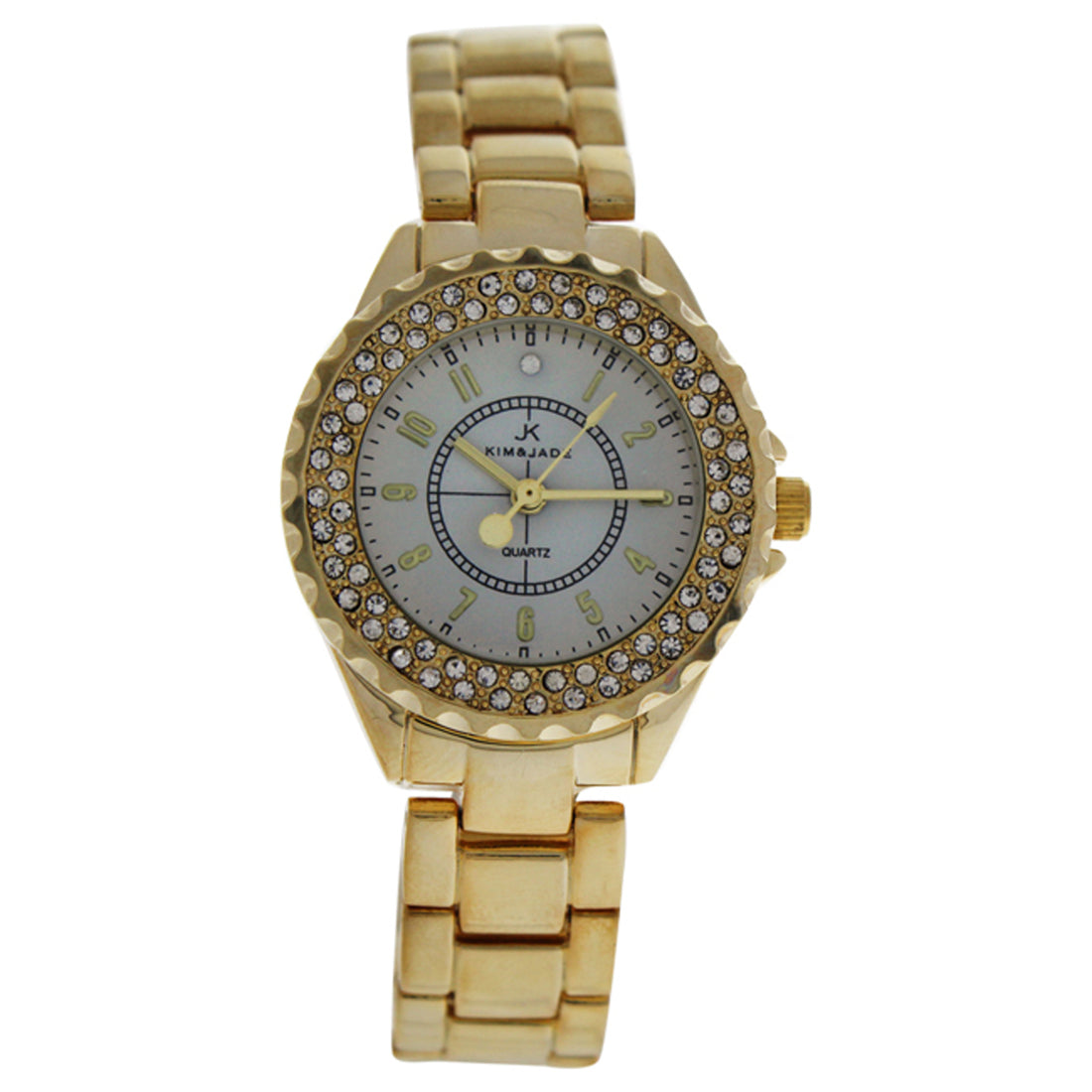 2033L-GW Gold Stainless Steel Bracelet Watch by Kim & Jade for Women - 1 Pc Watch