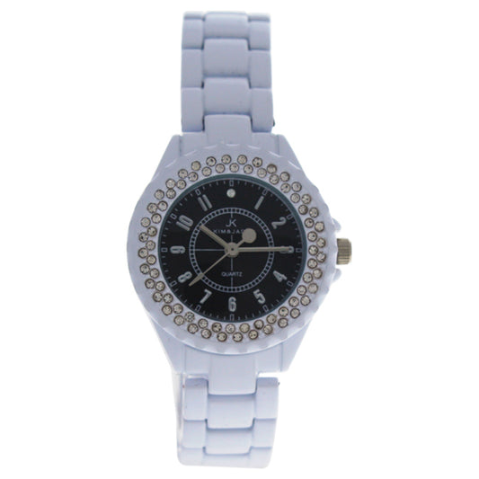 2033L-WB White Stainless Steel Bracelet Watch by Kim & Jade for Women - 1 Pc Watch