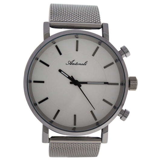 AG6182-09 Silver Stainless Steel Mesh Bracelet Watch by Antoneli for Women - 1 Pc Watch