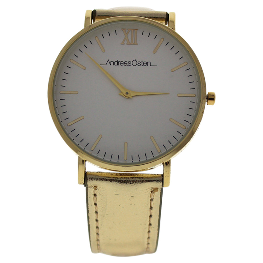 AO-188 Hygge - Gold/White Dial/Gold Leather Strap Watch by Andreas Osten for Women - 1 Pc Watch