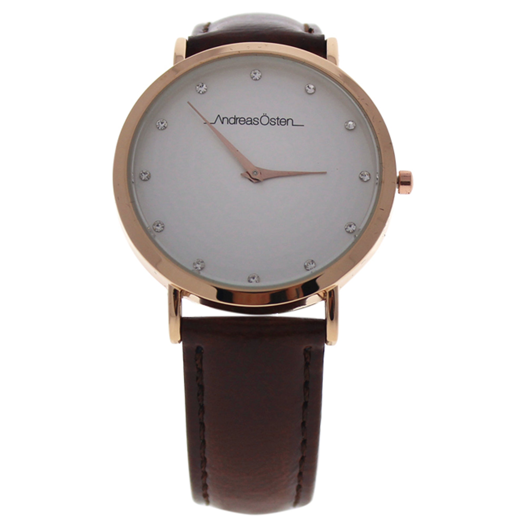 AO-28 Klassisk - Rose Gold/Brown Leather Strap Watch by Andreas Osten for Women - 1 Pc Watch