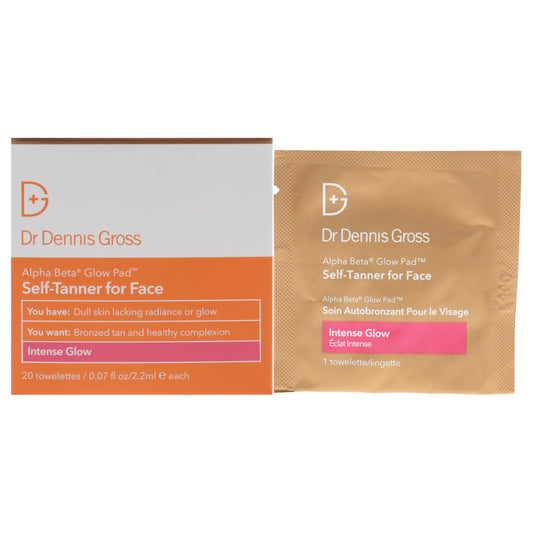 Alpha Beta Glow Pads For Face by Dr. Dennis Gross for Unisex - 20 Pc Pads