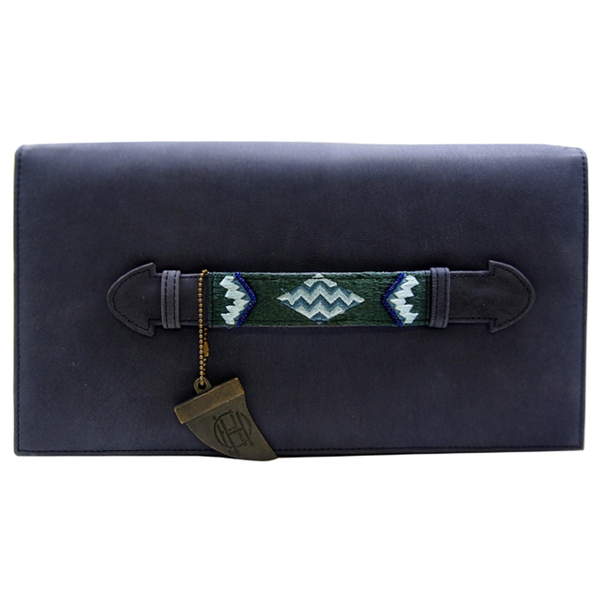 Lara Fold Over Clutch-Midnight Blue