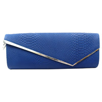 Jett Asymmetrical Baguette Clutch - Royal Blue