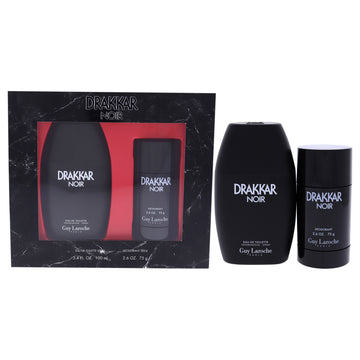 Drakkar Noir by Guy Laroche for Men - 2 pc Gift Set 3.4 oz EDT and 2.5 oz Deodorant Stick