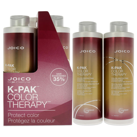 K-Pak Color Therapy kit by Joico for Unisex - 2 Pc 33.8 oz Shampoo, 33.8 oz Conditioner