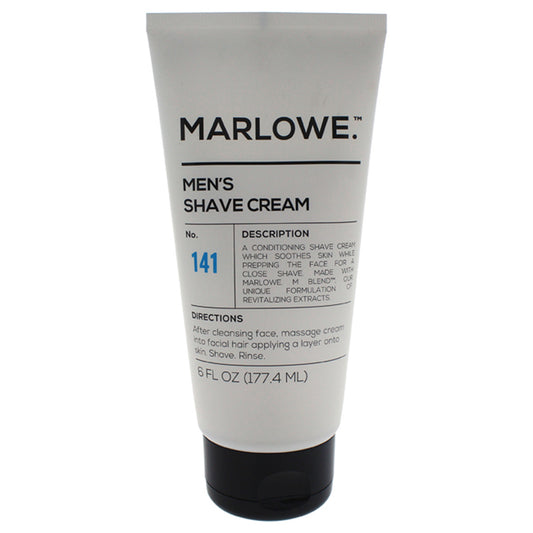 No. 141 Mens Shave Cream by Marlowe for Men - 6 oz Shave Cream