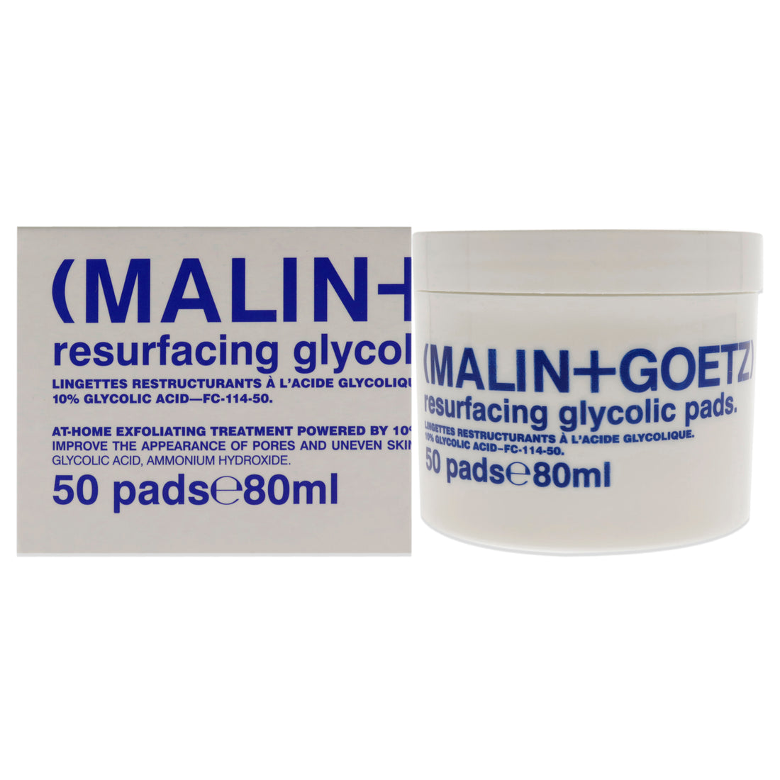 Resurfacing Glycolic Pads by Malin + Goetz for Unisex 50 Pads Treatment