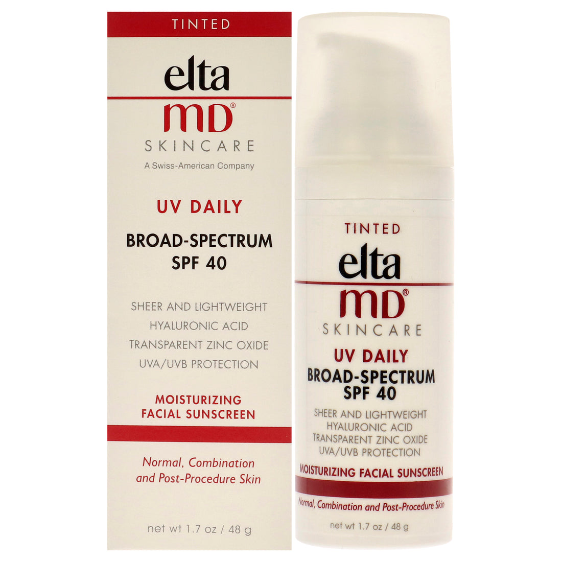 UV Daily Moisturizing Facial Sunscreen SPF 40 - Tinted by EltaMD for Unisex 1.7 oz Sunscreen