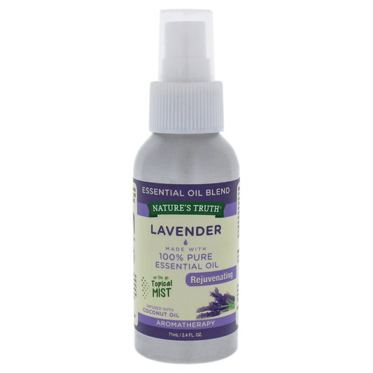 Rejuvenating Essential Oil Mist - Lavender by Natures Truth for Unisex - 2.4 oz Spray