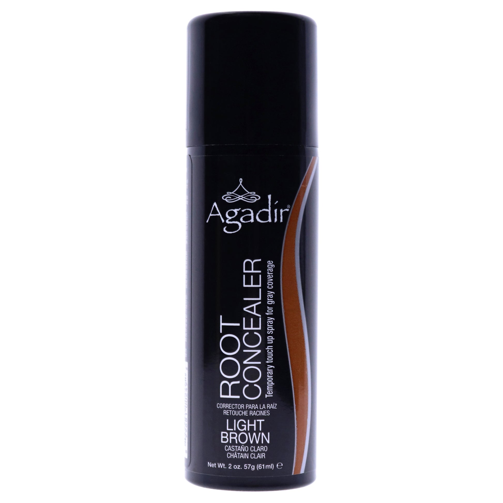 Root Concealer Temporary Touch Up Spray - Light Brown by Agadir for Unisex - 2 oz Hair Color