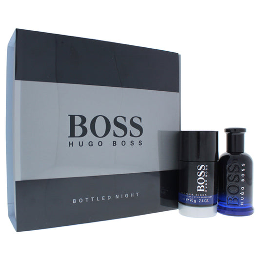 Boss Bottled Night by Hugo Boss for Men - 2 Pc Gift Set 1.6oz EDT Spray, 2.4oz Deodorant Stick