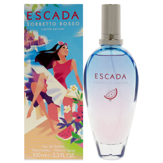 Sorbetto Rosso by Escada for Women 3.3 oz EDT Spray (Limited Edition)
