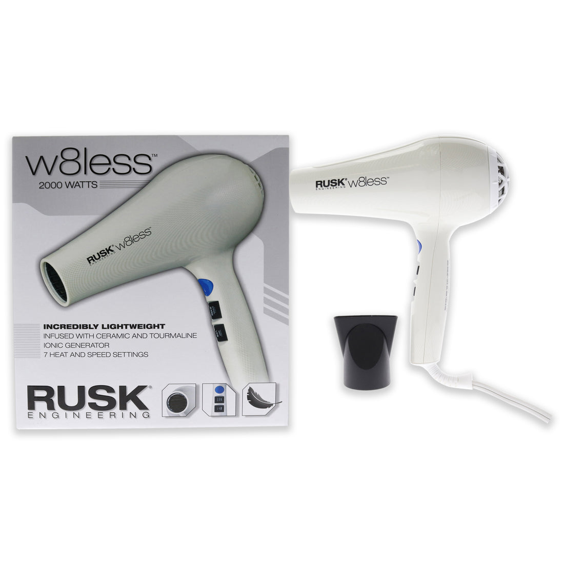 W8less 2000 Watts Ceramic and Tourmaline Dryer - IREW8LSBD - White