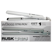 W8less Str8 Iron Ceramic and Tourmaline Flat Iron - IREW8LS2510 - White