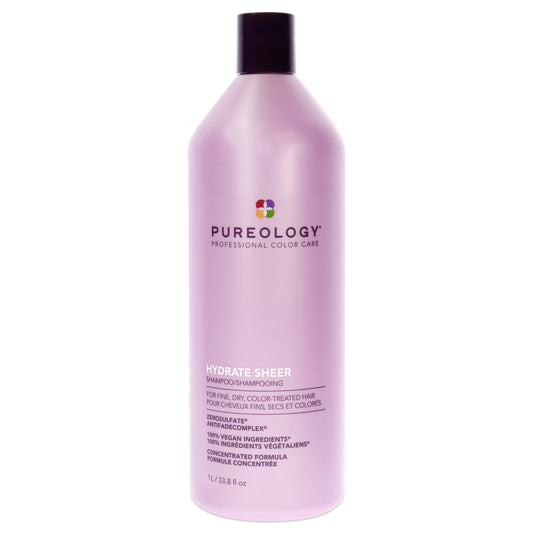 Hydrate Sheer Shampoo by Pureology for Unisex 33.8 oz Shampoo