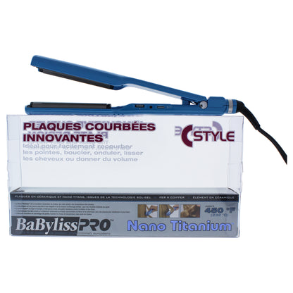 Nano Titanium Deep Curve Styler Flat Iron - Model BNTC3556C - Blue