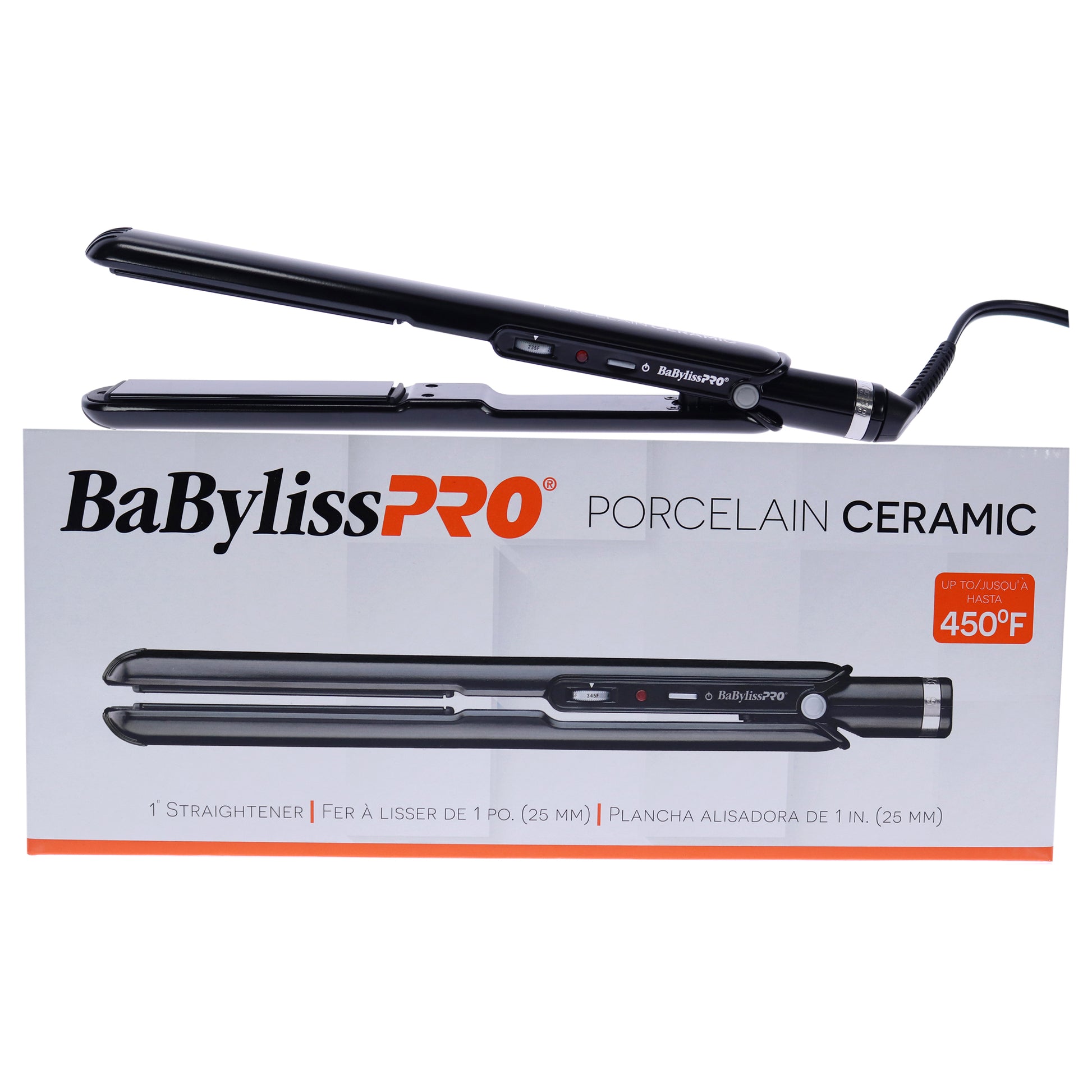 Porcelain Ceramic Straightening Flat Iron - Model BP9557UC - Black