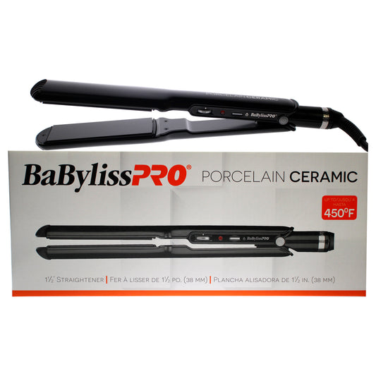 Porcelain Ceramic Straightening Flat Iron - BP9559UC - Black by BaBylissPRO for Unisex - 1.5 Inch Flat Iron