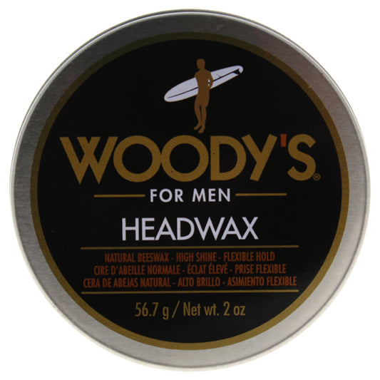 Headwax Natural Beeswax by Woodys for Men - 2 oz Pomade