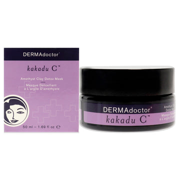 Kakadu C Amethyst Clay Detox Mask by DERMAdoctor for Women - 1.69 oz Mask