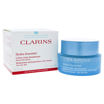 Hydra-Essentiel Moisturizes Quenches Rich Cream Very Dry Skin by Clarins for Women - 1.8 oz Cream