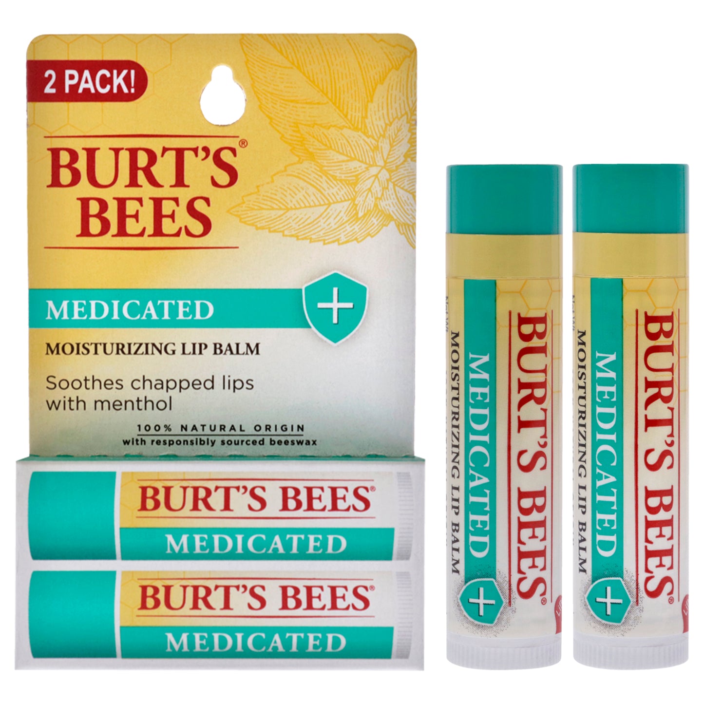 Medicated Moisturizing Lip Balm Twin Pack